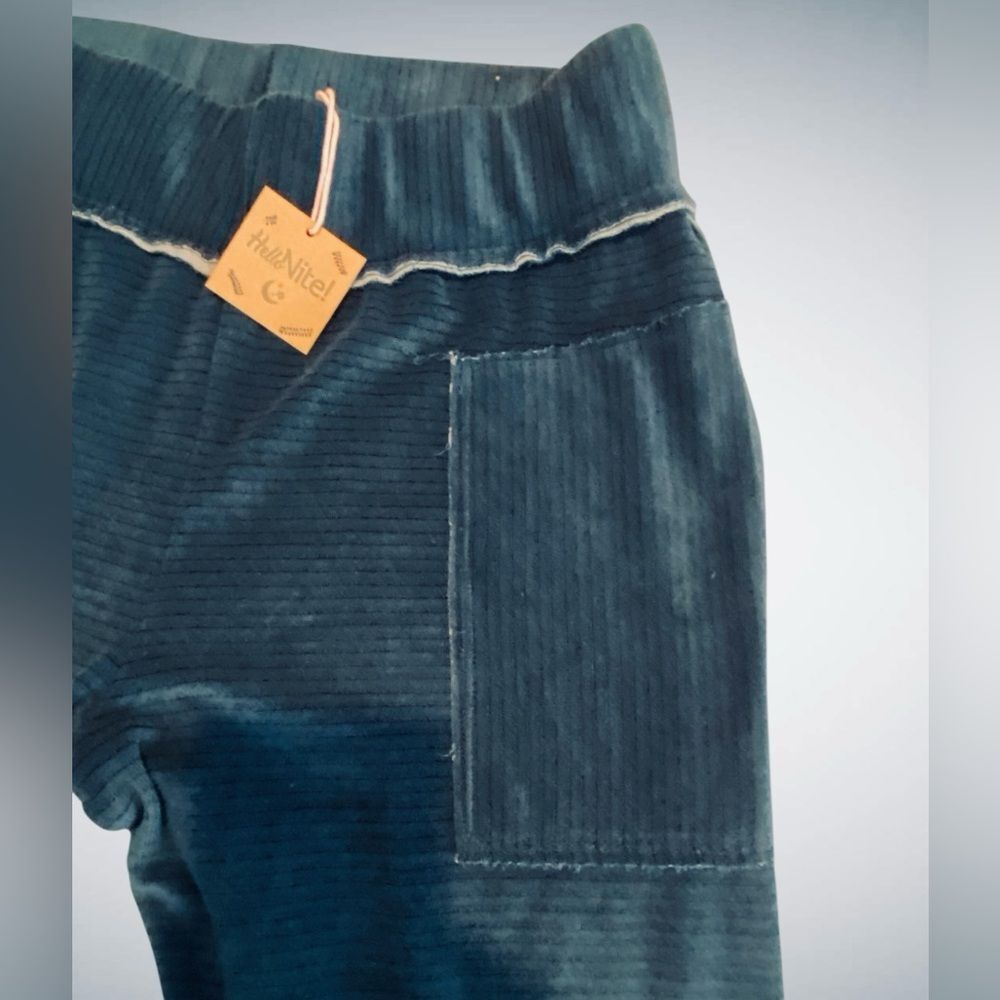 Anthropologie Hello Nite Women’s Lounge pant | Dark Blue Textured Jogger NWT S. - Picture 10 of 10